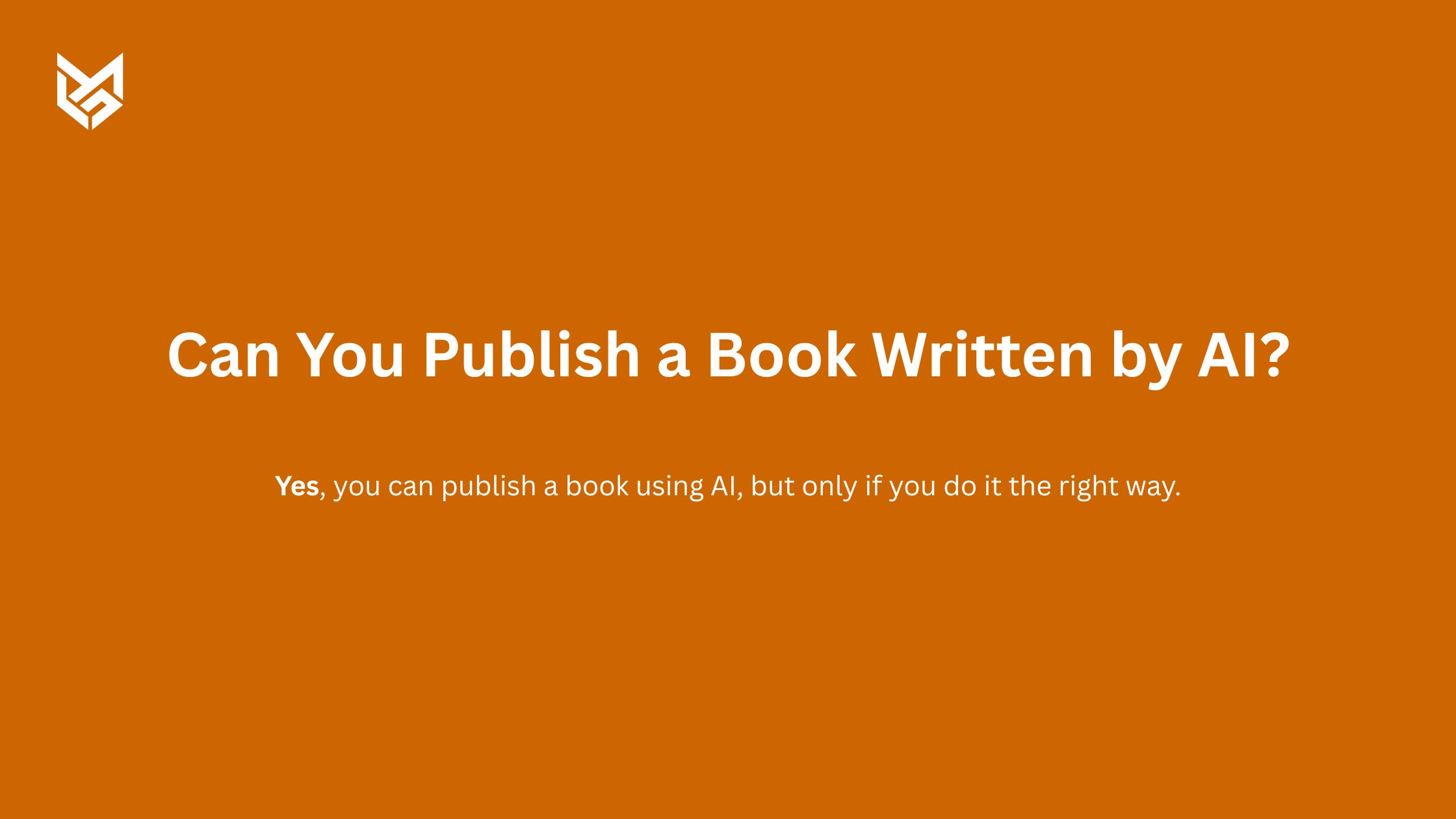 Can You Publish a Book Written by AI?